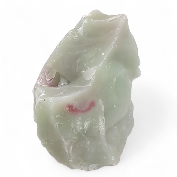 Jadeite Pink Swirl Art Glass Cullet Glowing Manganese Opaque Slag Glass #4GX85 - Picture 3 of 7